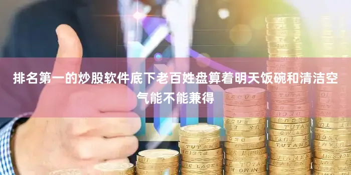 排名第一的炒股软件底下老百姓盘算着明天饭碗和清洁空气能不能兼得