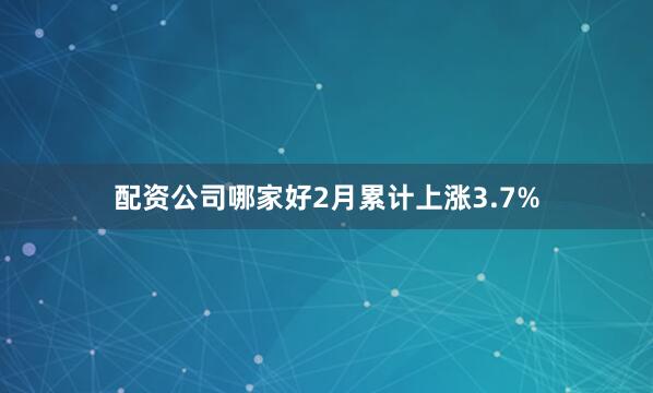 配资公司哪家好2月累计上涨3.7%
