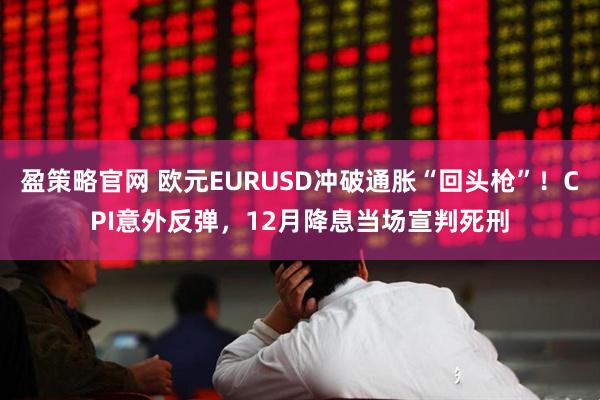 盈策略官网 欧元EURUSD冲破通胀“回头枪”！CPI意外反弹，12月降息当场宣判死刑